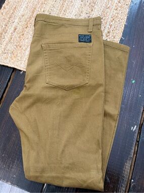 Marc Ecko Men's Olive-Tan Slim Chinos